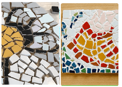 Colourful handmade mosaic workshop project